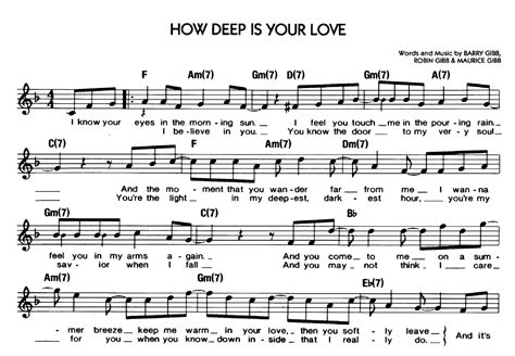 How Deep Is Your Love Sheet Music: Exploring the Depth of Emotional Expression Through Sheet Music